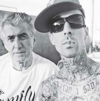 Gloria Barker's husband Randy Barker and son Travis Barker